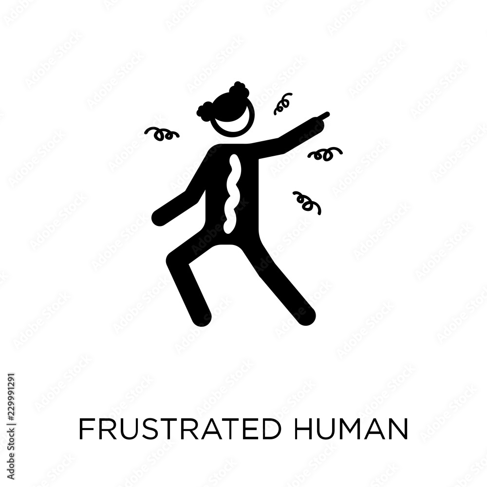 frustrated human icon. frustrated human symbol design from Feelings collection.