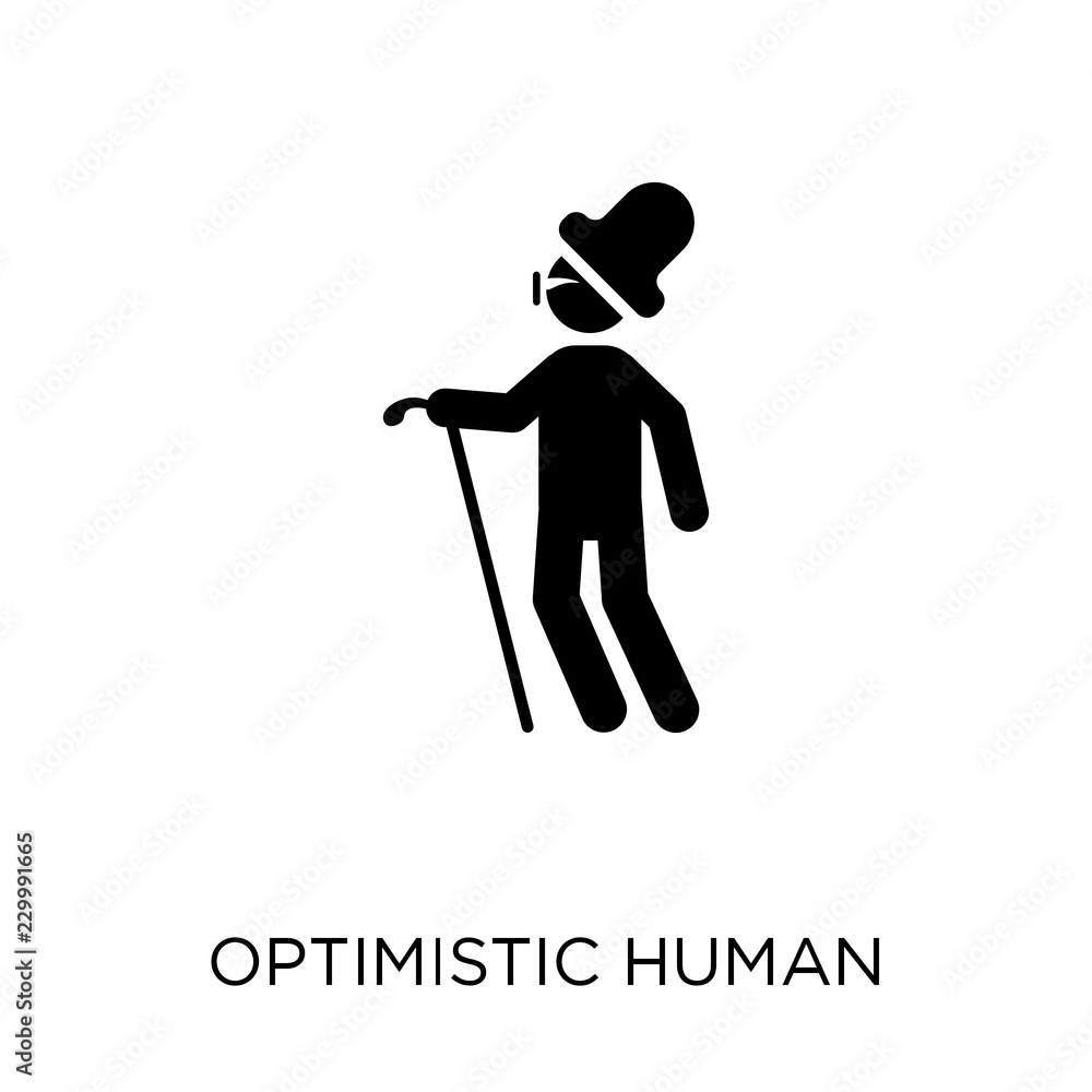 optimistic human icon. optimistic human symbol design from Feelings collection.