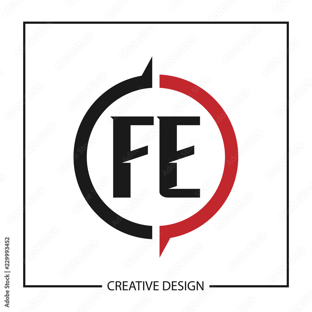 Fototapeta premium Initial Letter Logo FE Template Design