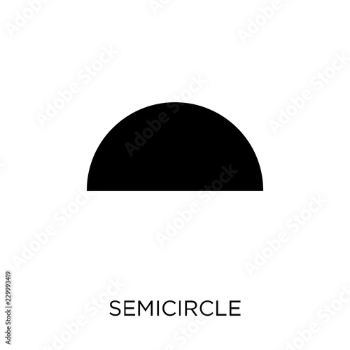 Semicircle icon. Semicircle symbol design from Geometry collection.