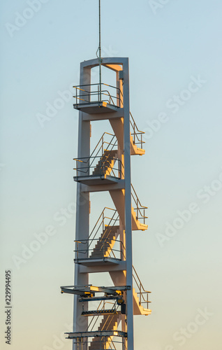 Fire Station Brigade Department Training Fire Stairs.