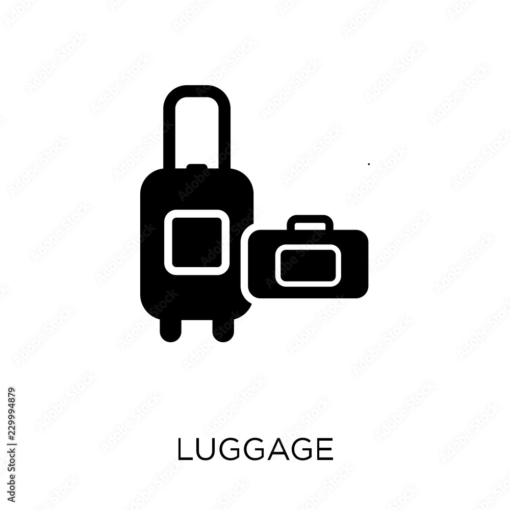 Luggage icon. Luggage symbol design from Hotel collection. Luggage icon. Luggage symbol design from Hotel collection.