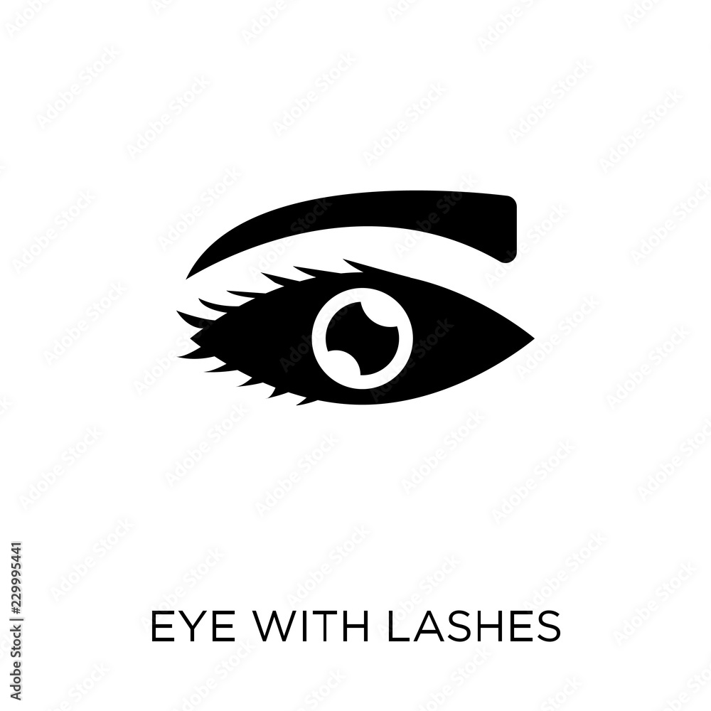 Eye with lashes icon. Eye with lashes symbol design from Human Body Parts collection. Simple element vector illustration. Can be used in web and mobile. Eye with lashes icon. Eye with lashes symbol design from Human Body Parts collection. Simple element vector illustration. Can be used in web and mobile.