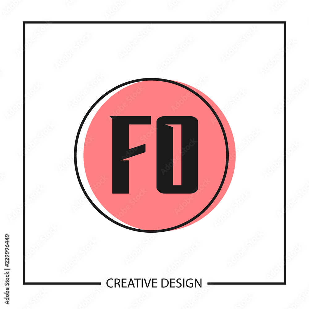 Fototapeta premium Initial Letter Logo FO Template Design