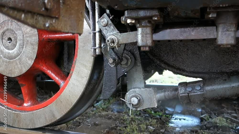 Hot water flows from the locomotive Hot water flows from the locomotive