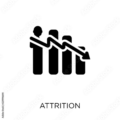 Attrition icon. Attrition symbol design from Time managemnet collection. Simple element vector illustration. Can be used in web and mobile.