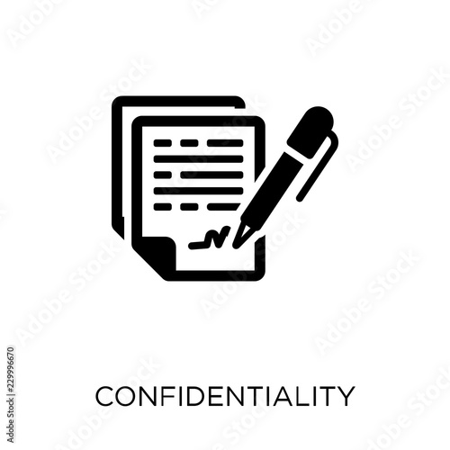 Confidentiality agreement icon. Confidentiality agreement symbol design from Time managemnet collection. Simple element vector illustration. Can be used in web and mobile.