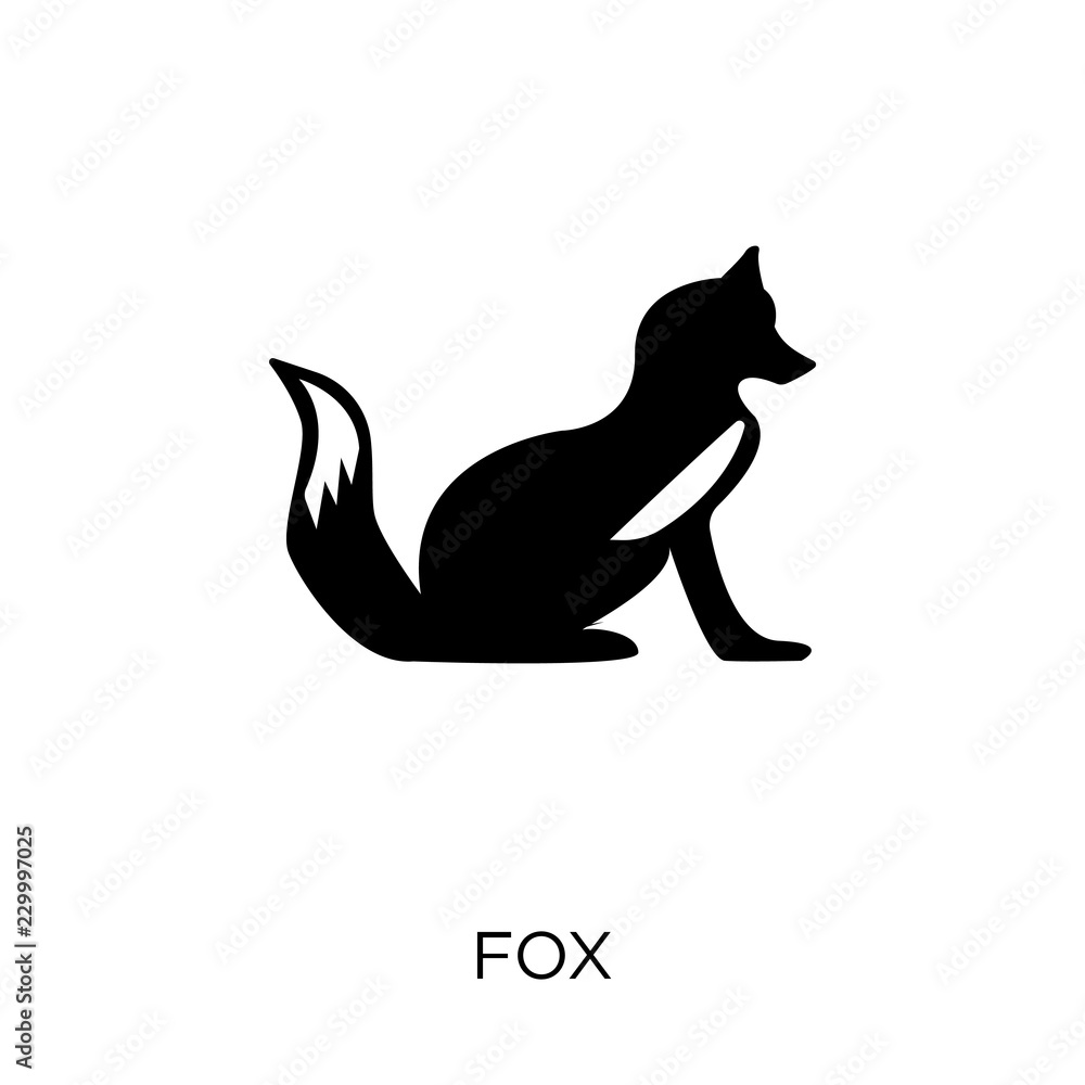Fototapeta premium Fox icon. Fox symbol design from Animals collection.