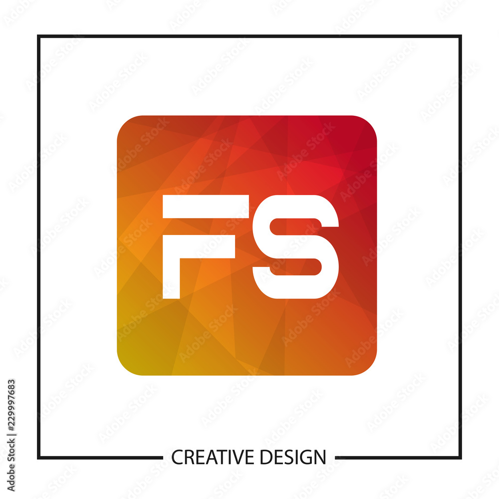 Fototapeta premium Initial Letter Logo FS Template Design