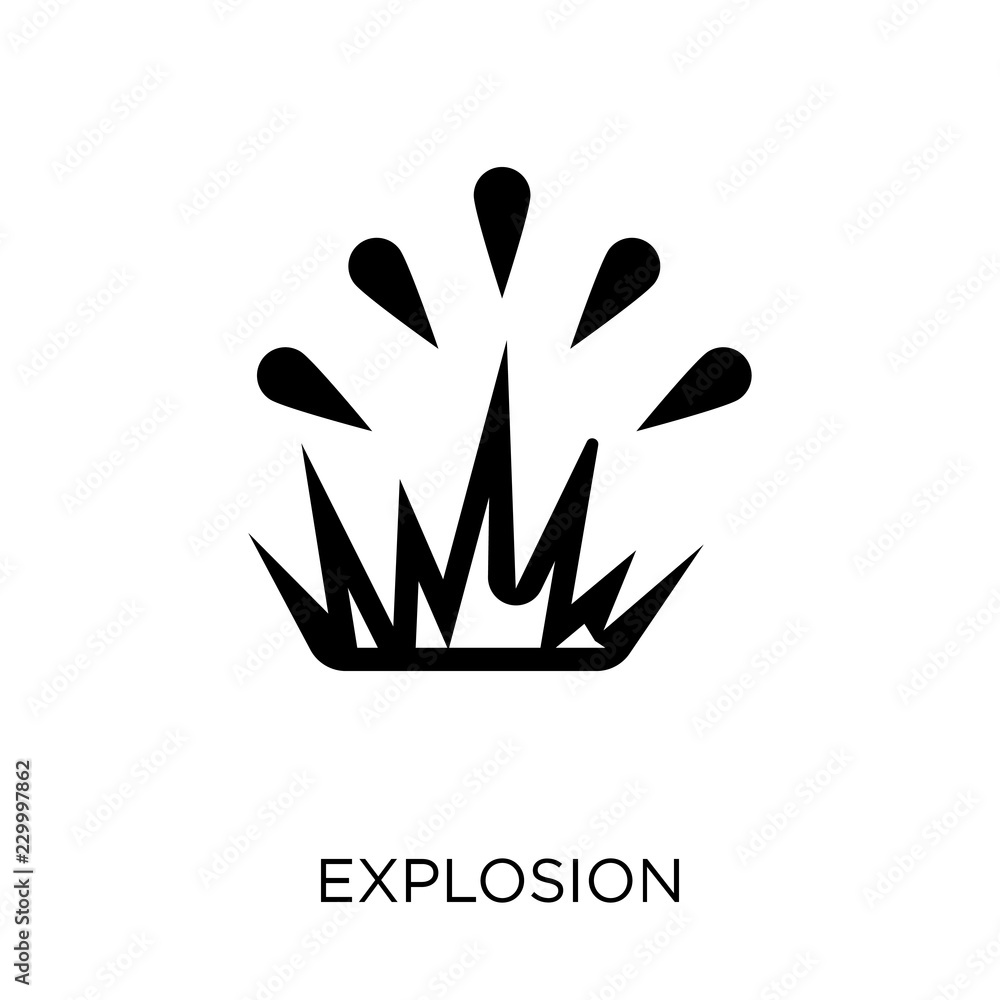 Fototapeta premium Explosion icon. Explosion symbol design from Army collection. Simple element vector illustration. Can be used in web and mobile.
