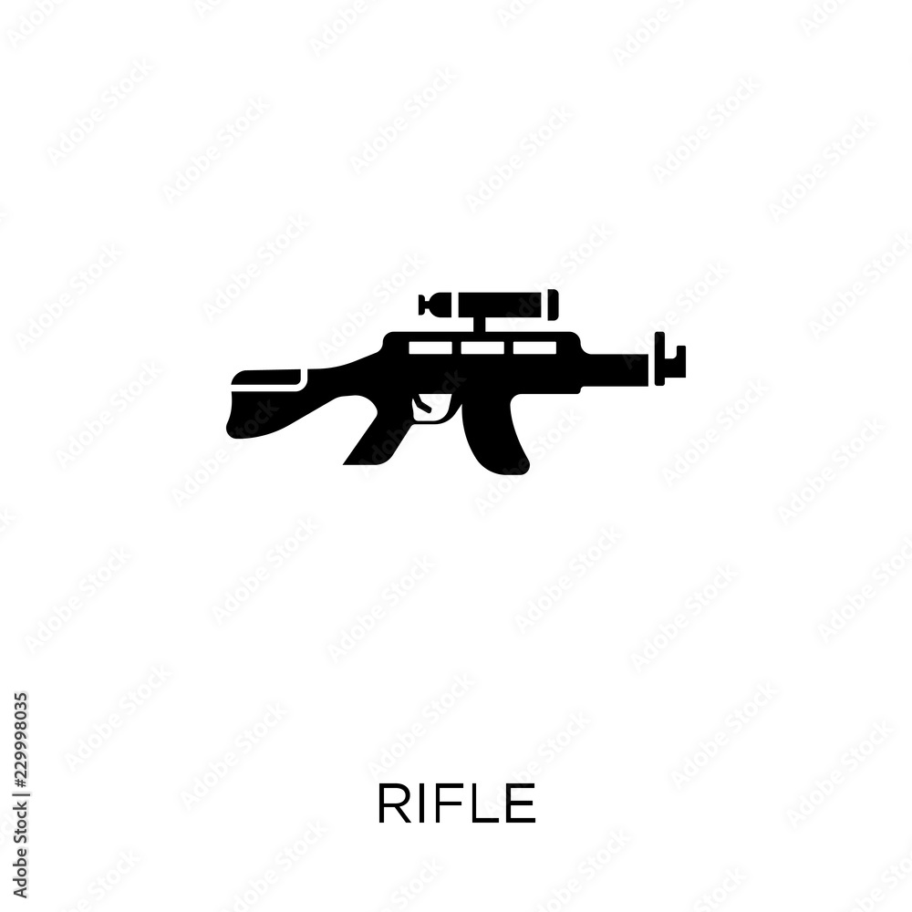 Rifle icon. Rifle symbol design from Army collection. Simple element vector illustration. Can be used in web and mobile.