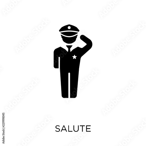 Salute icon. Salute symbol design from Army collection. Simple element vector illustration. Can be used in web and mobile.