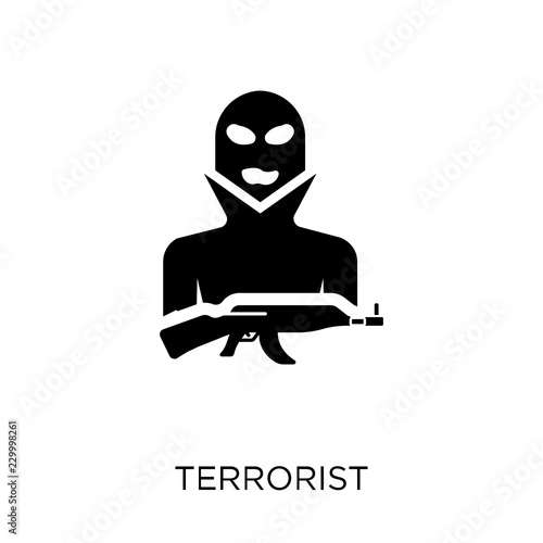 Terrorist icon. Terrorist symbol design from Army collection. Simple element vector illustration. Can be used in web and mobile.
