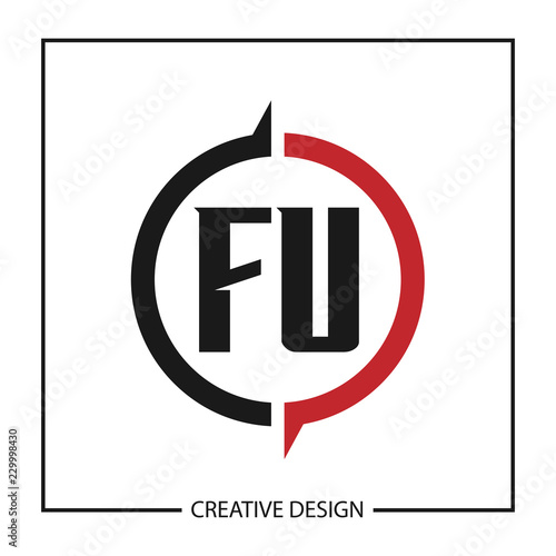 Free Download Initial Letter Logo FU Template Design - GFXLoad