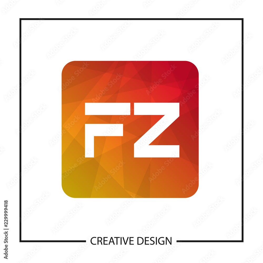 Initial Letter Logo FZ Template Design Initial Letter Logo FZ Template Design