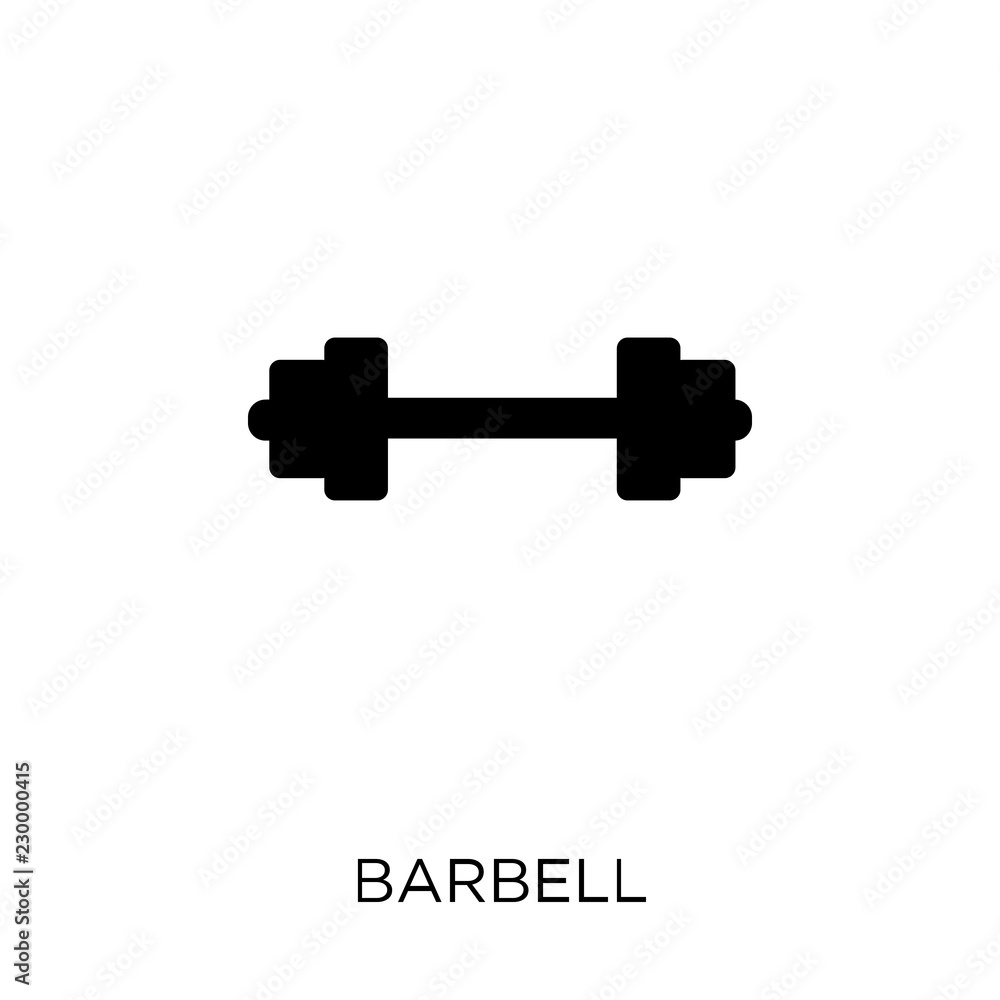 Barbell icon. Barbell symbol design from Gym and fitness collection. Barbell icon. Barbell symbol design from Gym and fitness collection.