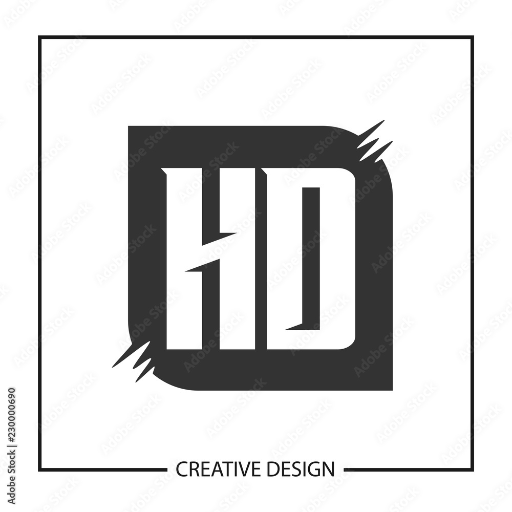 Initial HD Letter Logo Template Design Initial HD Letter Logo Template Design