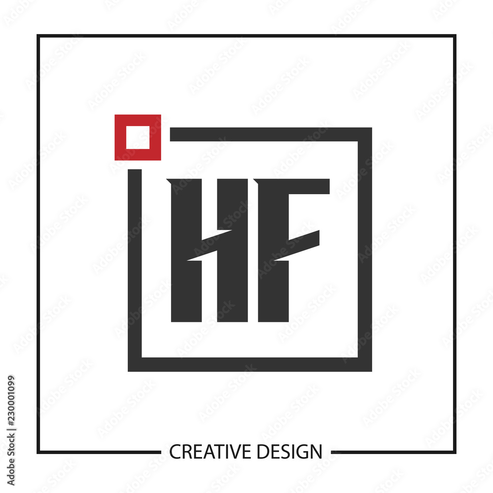 Initial HF Letter Logo Template Design Initial HF Letter Logo Template Design
