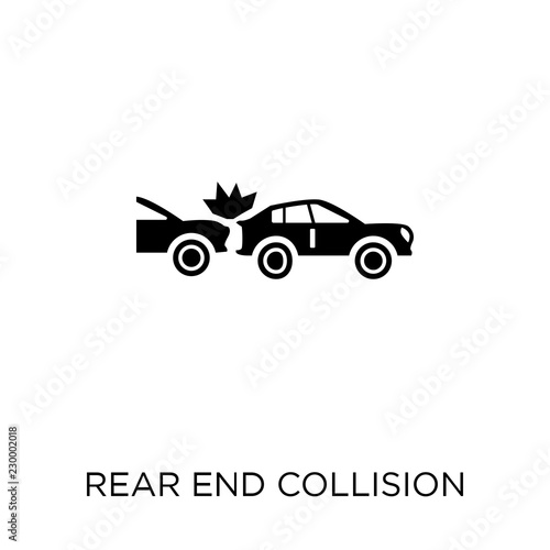 Rear end collision icon. Rear end collision symbol design from Insurance collection. Simple element vector illustration. Can be used in web and mobile.