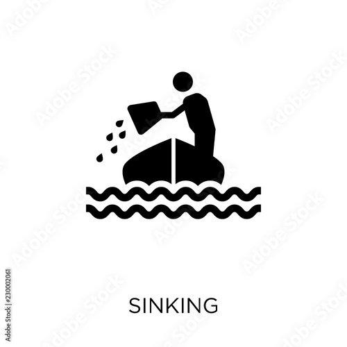 Sinking icon. Sinking symbol design from Insurance collection. Simple element vector illustration. Can be used in web and mobile.