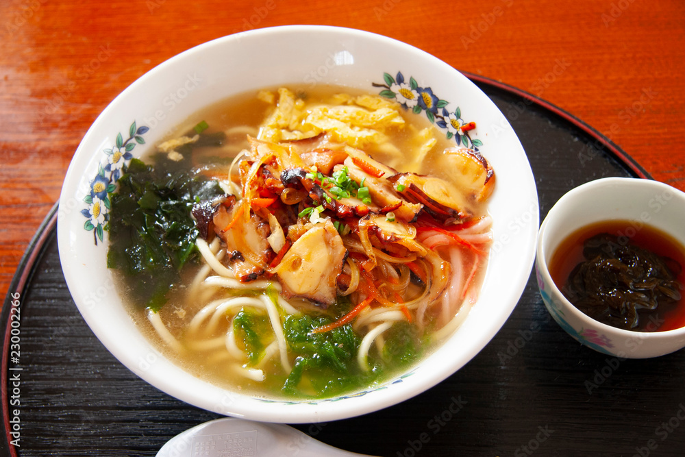Okinawa's Local specialties,octopas soup noodle Okinawa's Local specialties,octopas soup noodle