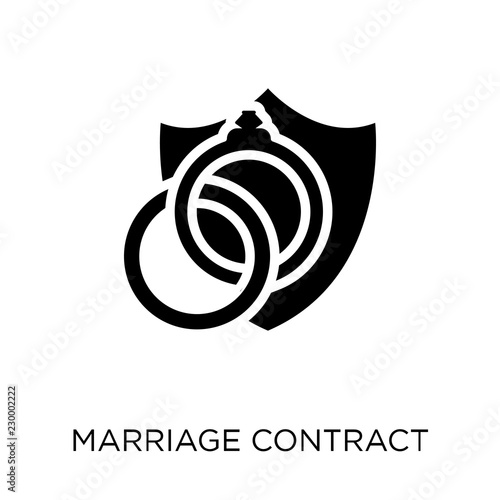 marriage contract icon. marriage contract symbol design from Insurance collection. Simple element vector illustration. Can be used in web and mobile.
