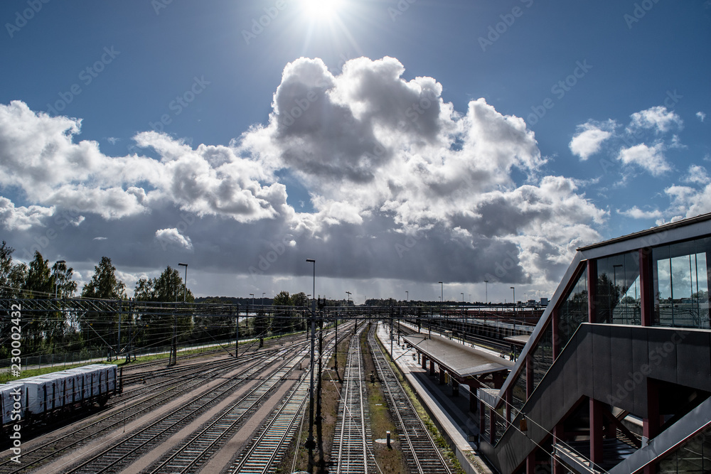Fototapeta premium rail track and sky