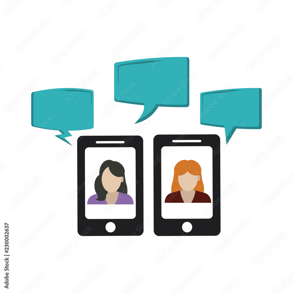 Chats on smartphone Chats on smartphone
