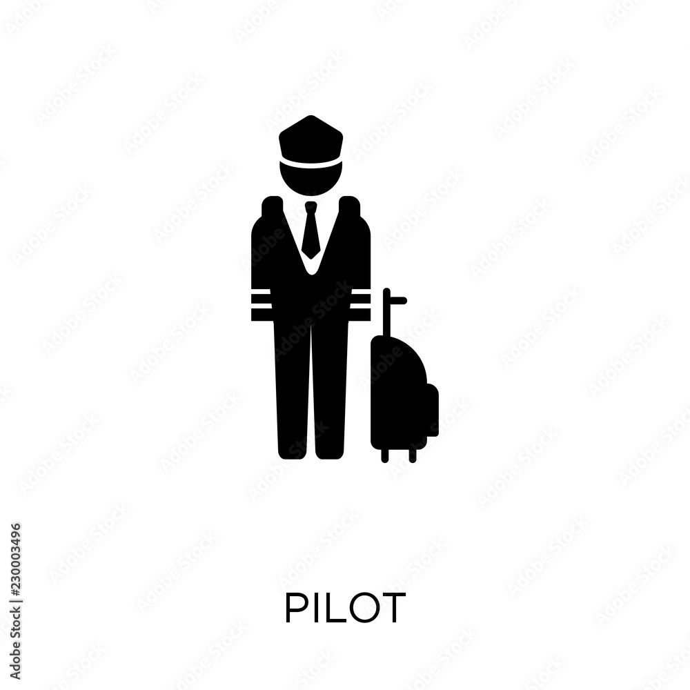 Pilot icon. Pilot symbol design from Professions collection. Pilot icon. Pilot symbol design from Professions collection.
