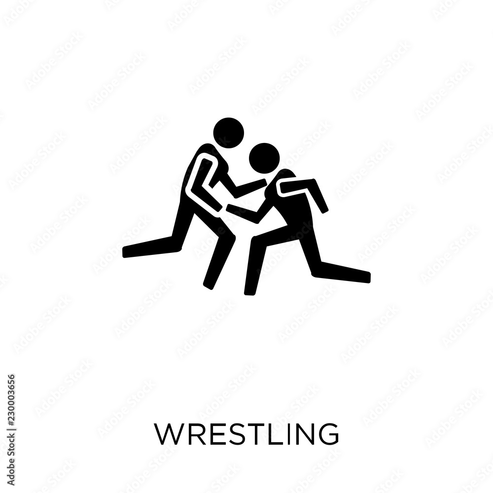 Wrestling icon. Wrestling symbol design from Professions collection.