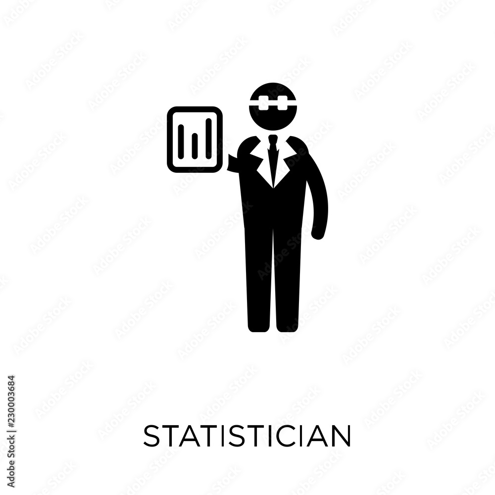 Statistician icon. Statistician symbol design from Professions collection.