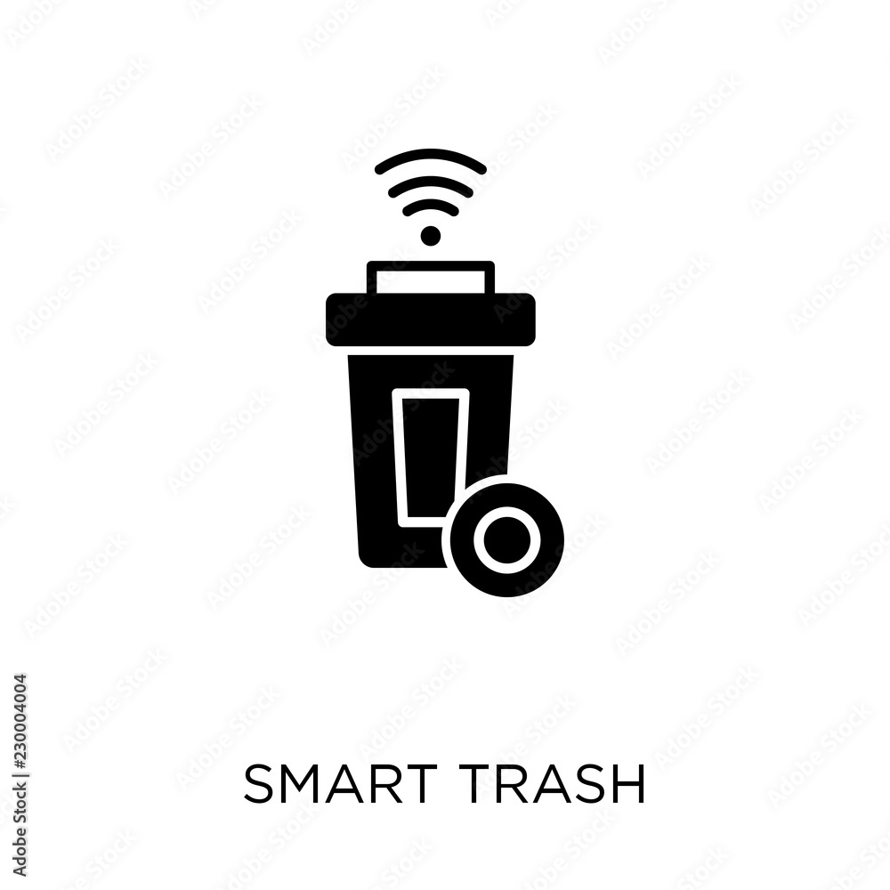 smart trash icon. smart trash symbol design from Smarthome collection. smart trash icon. smart trash symbol design from Smarthome collection.