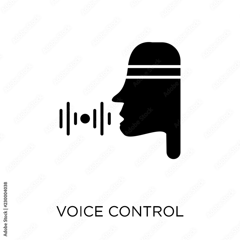 Voice control icon. Voice control symbol design from Smarthome collection.