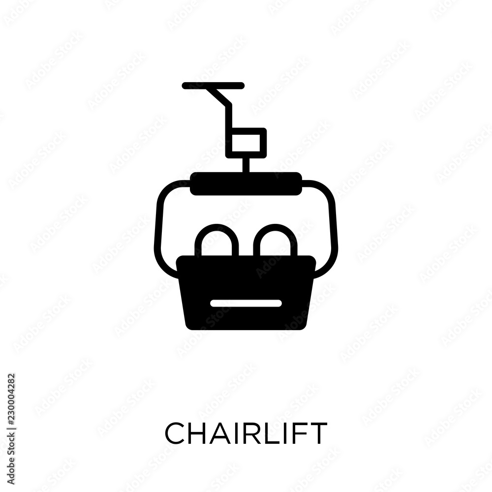 chairlift icon. chairlift symbol design from Transportation collection. Simple element vector