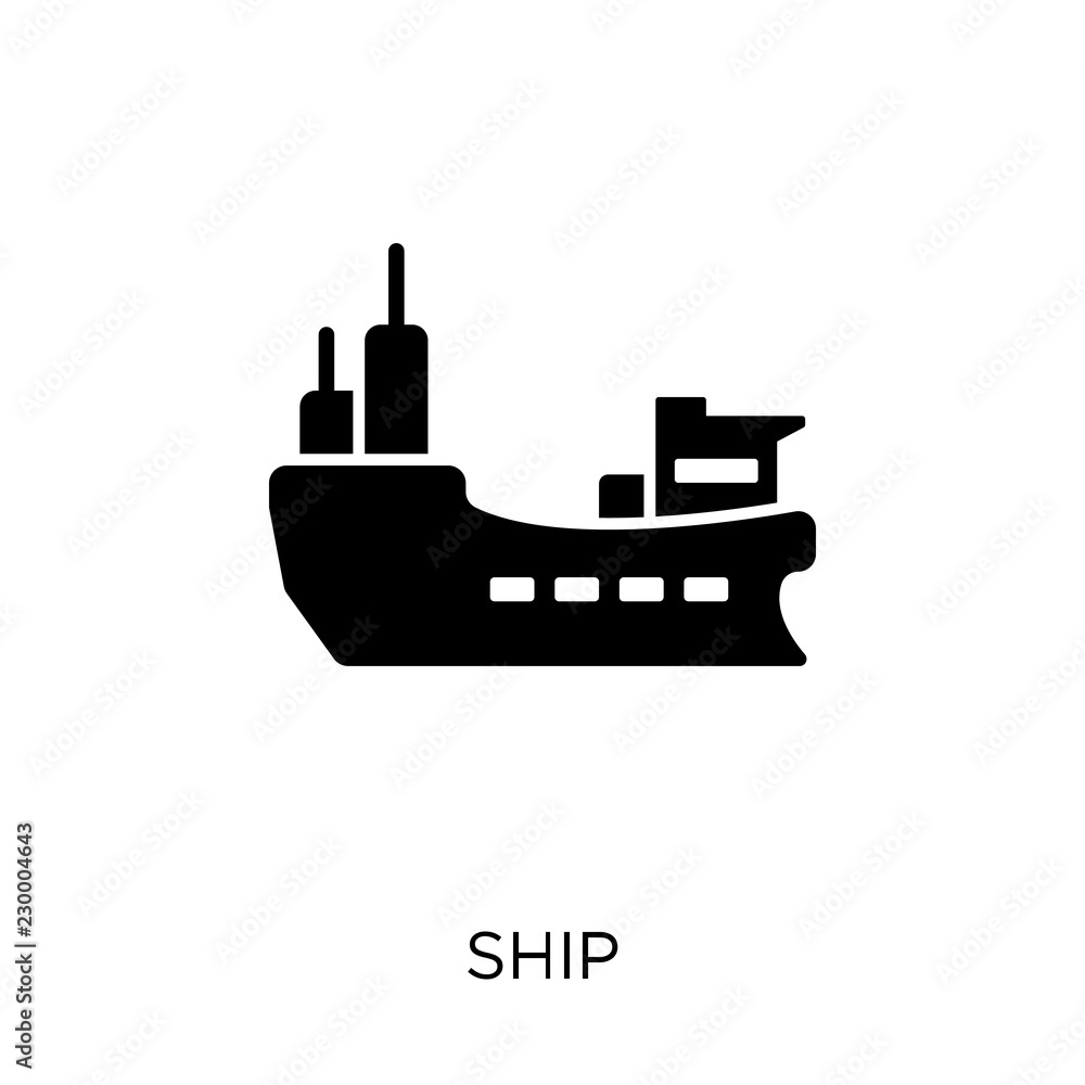 Ship icon. Ship symbol design from Transportation collection. Simple element vector illustration. Can be used in web and mobile. Ship icon. Ship symbol design from Transportation collection. Simple element vector illustration. Can be used in web and mobile.