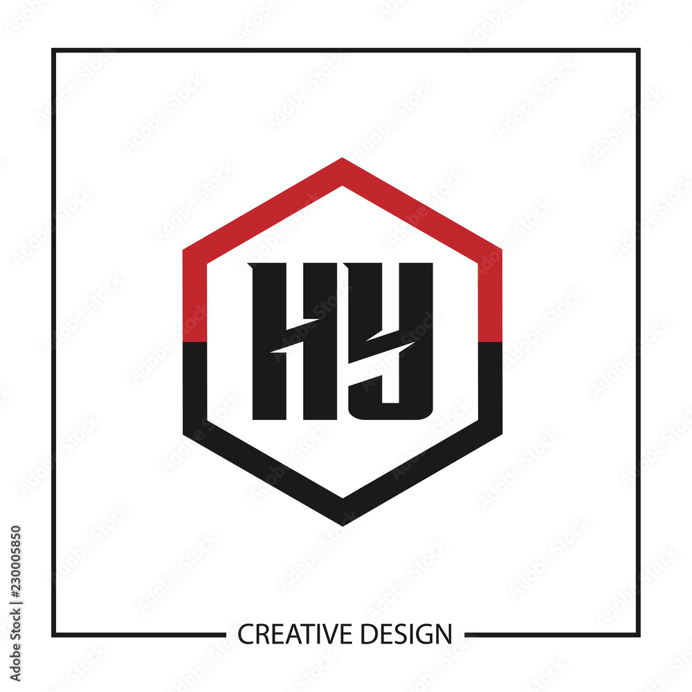 Initial HY Letter Logo Template Design