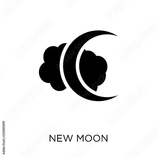New moon icon. New moon symbol design from Weather collection.