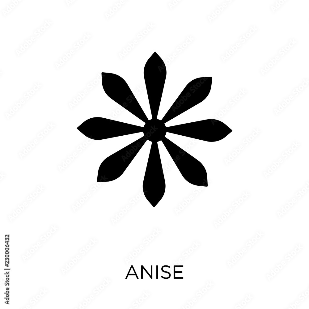 Anise icon. Anise symbol design from India collection.