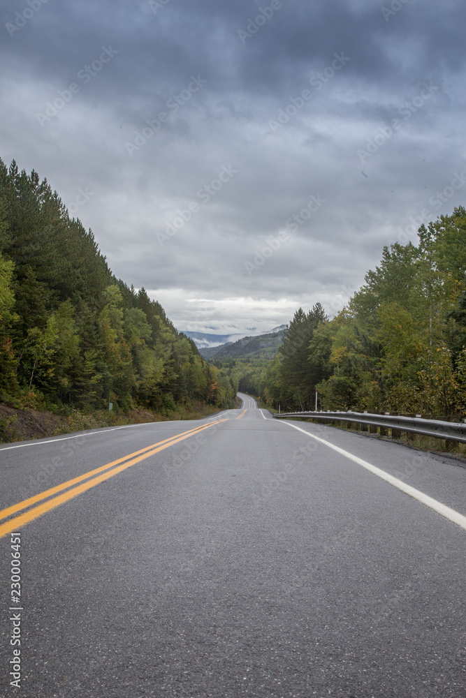 Highway in Gaspe Quebec
