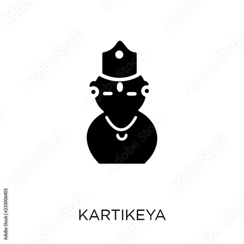 Kartikeya icon. Kartikeya symbol design from India collection.