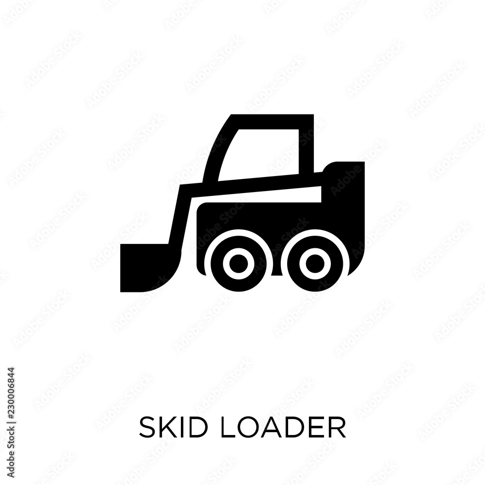 skid loader icon. skid loader symbol design from Industry collection. skid loader icon. skid loader symbol design from Industry collection.