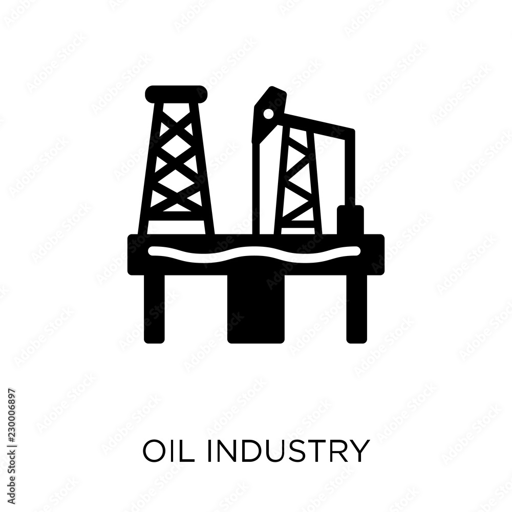 Oil industry icon. Oil industry symbol design from Industry collection.