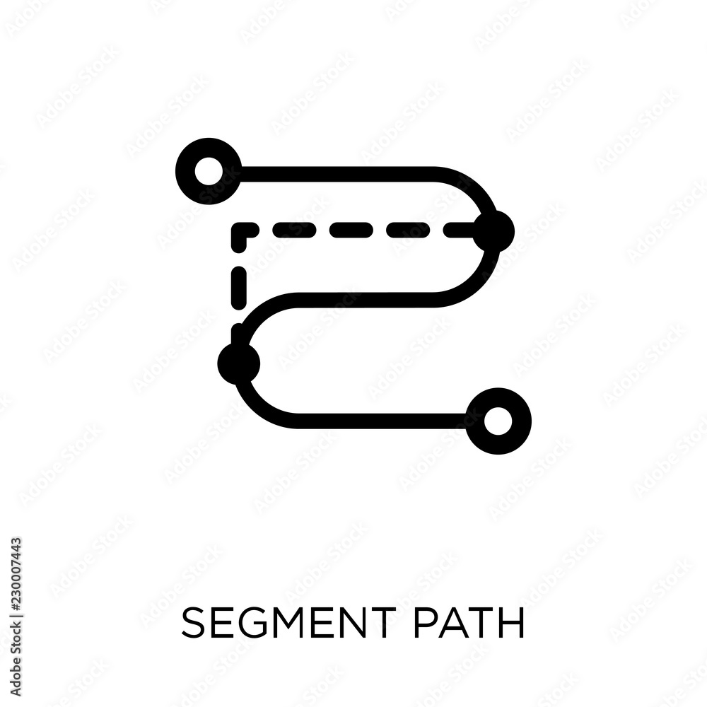 Obraz premium Segment Path icon. Segment Path symbol design from Maps and locations collection.