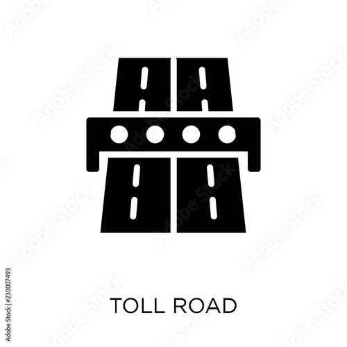 Toll road icon. Toll road symbol design from Maps and locations collection.