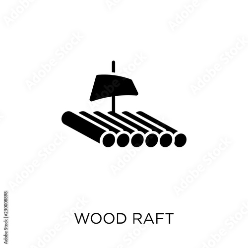 Wood Raft icon. Wood Raft symbol design from Nautical collection.