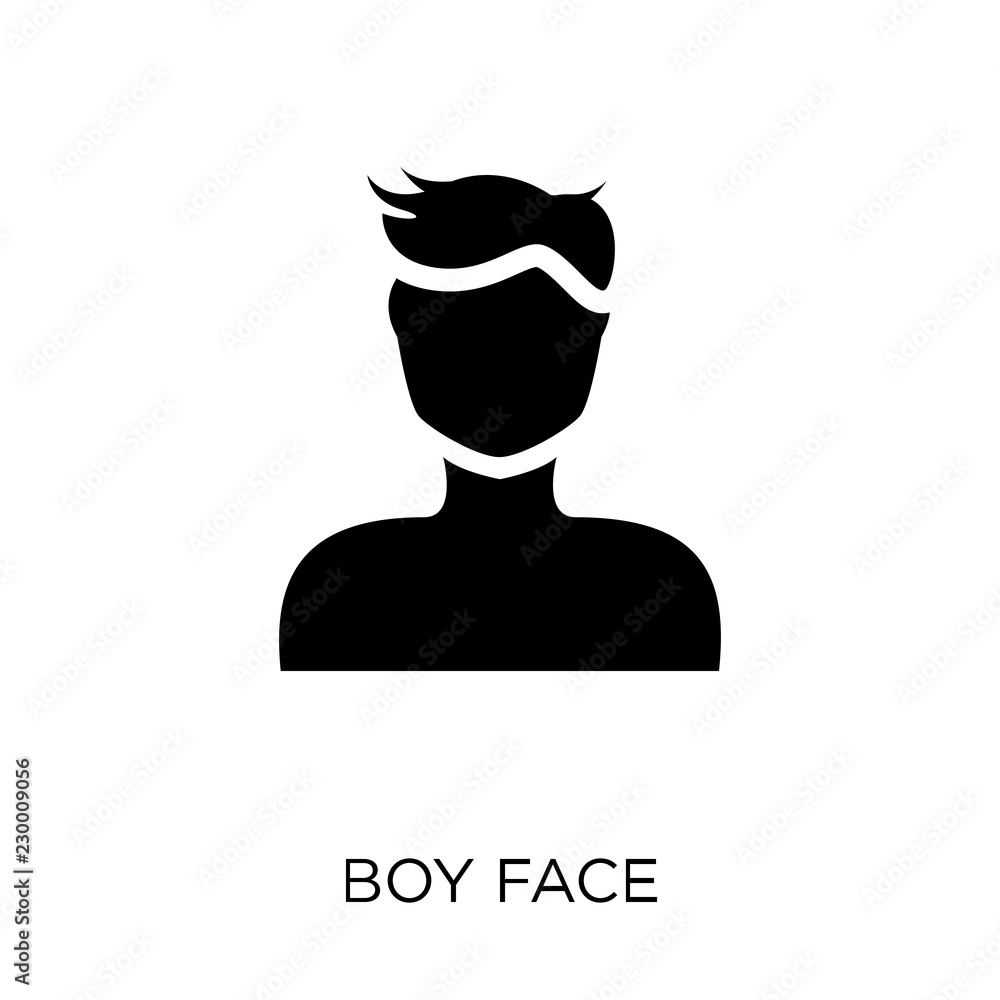 Boy face icon. Boy face symbol design from People collection.