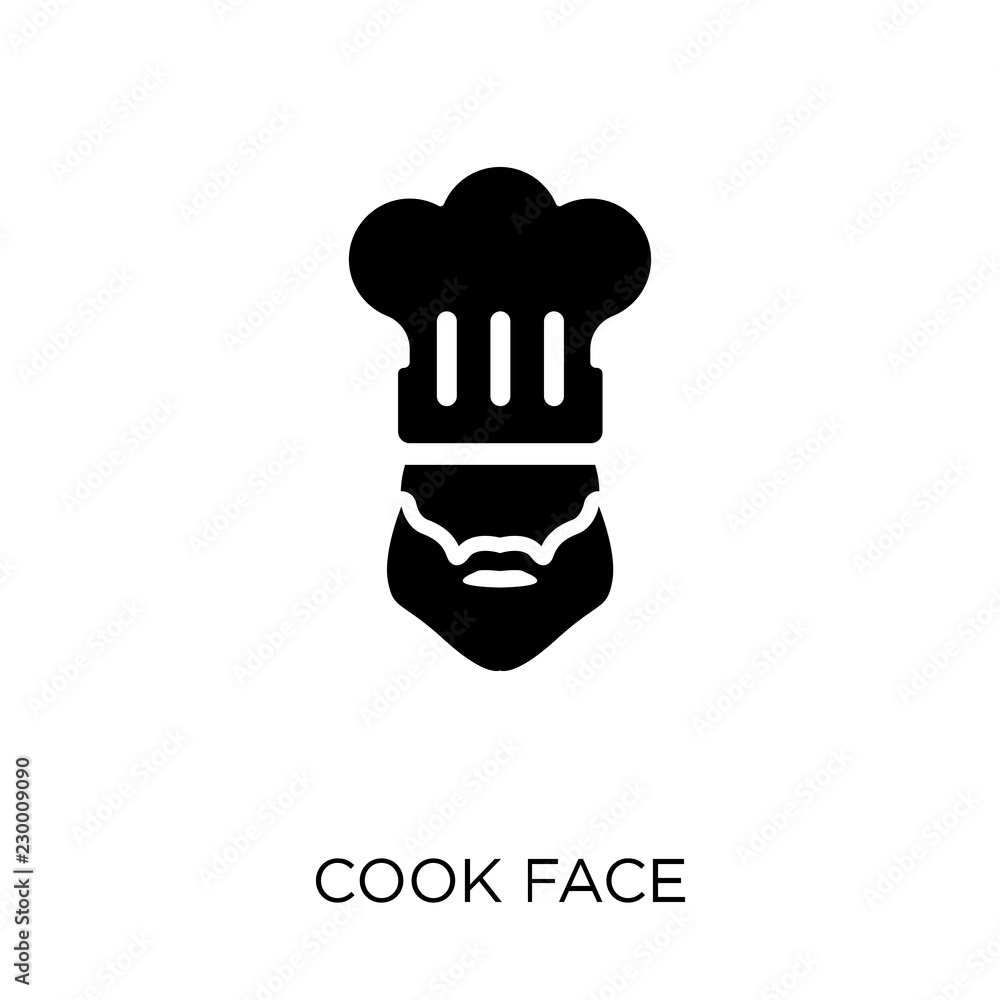 Cook face icon. Cook face symbol design from People collection. Cook face icon. Cook face symbol design from People collection.
