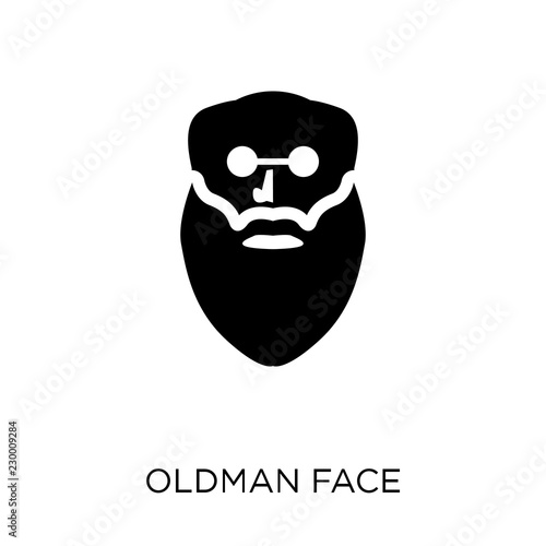 Oldman face icon. Oldman face symbol design from People collection.