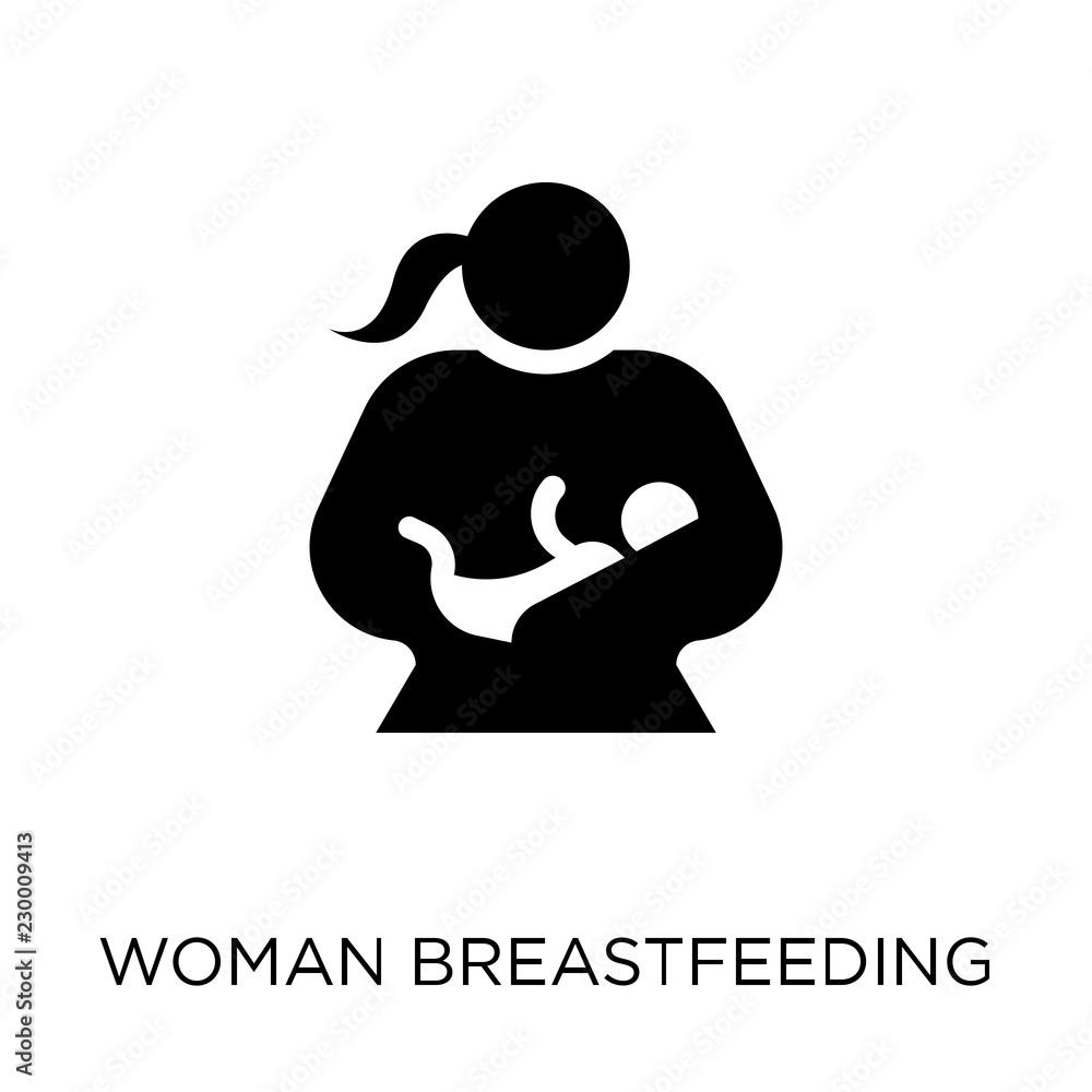 Woman Breastfeeding icon. Woman Breastfeeding symbol design from People collection. Woman Breastfeeding icon. Woman Breastfeeding symbol design from People collection.