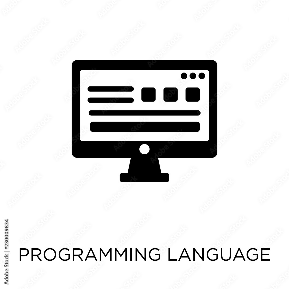 Programming language icon. Programming language symbol design from Programming collection. Programming language icon. Programming language symbol design from Programming collection.